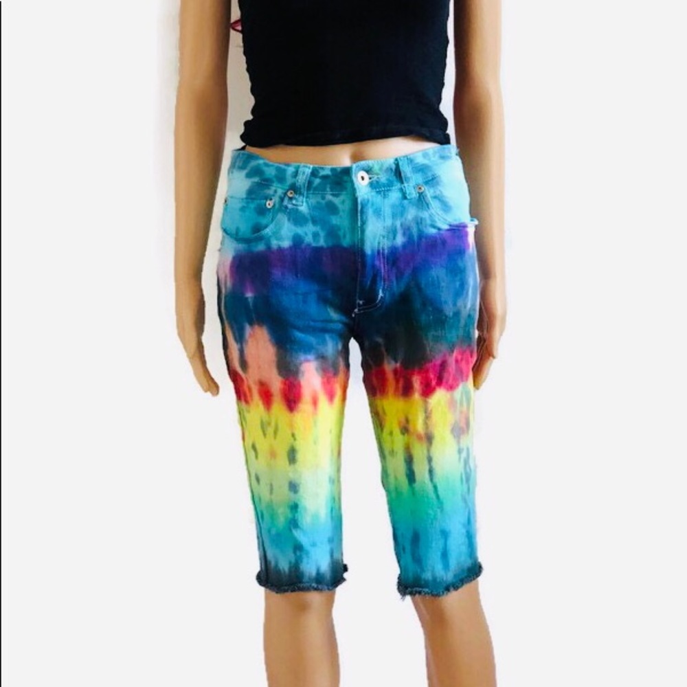 Diamonds & Threads Tie-dye, Crop Pants
